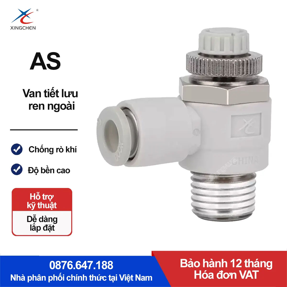 AS2201F 10-01 Tiết lưu ren Xingchen (SL10-01 điều tiết khí xả)
