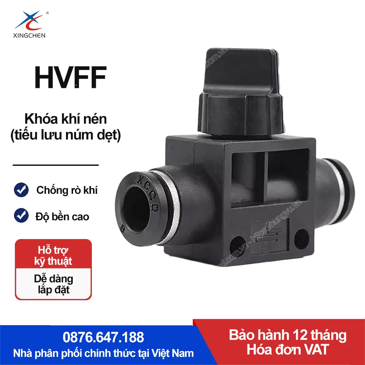 HVSF06-M5 Khóa khí nén (van tiết lưu) ren ngoài Xingchen (HVSF06-M5 Khóa khí)