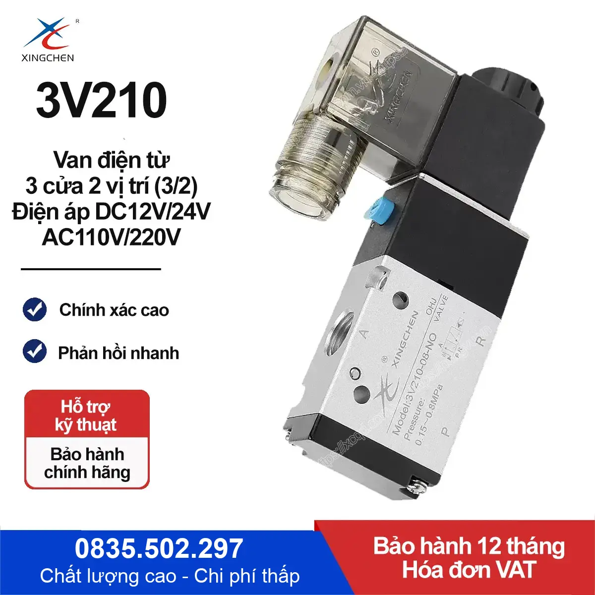 Van Điện Từ Khí Nén