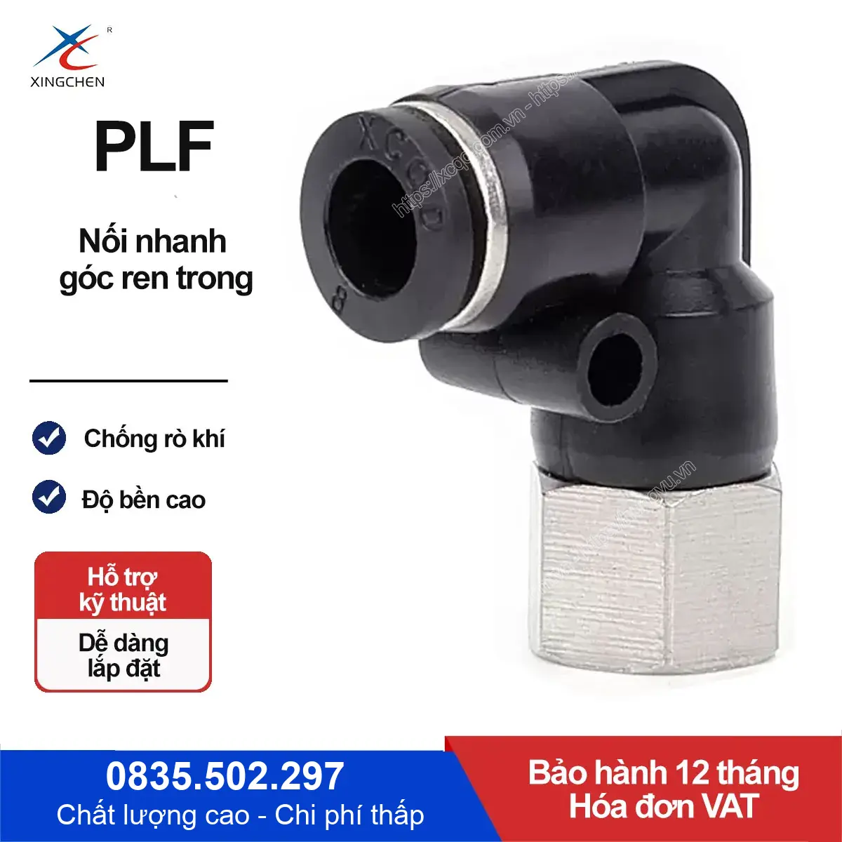 PLF10-03 Nối nhanh góc ren trong Xingchen (PLF10-03 Màu đen)