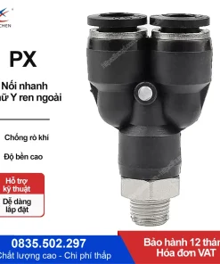PX04-M3 Nối nhanh chữ Y ren ngoài Xingchen (PX04-M3 Màu đen)